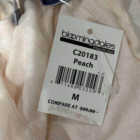 Italian GIULIA 100% Silk Top Peach Sleeveless Lined Flowy Blouse - Picture 10 of 11